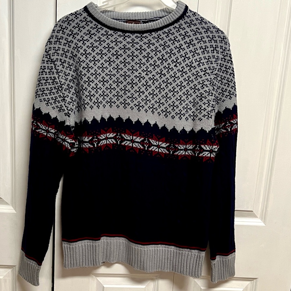 Vintage Burdines Knit Crewneck Sweater Size XL Classic